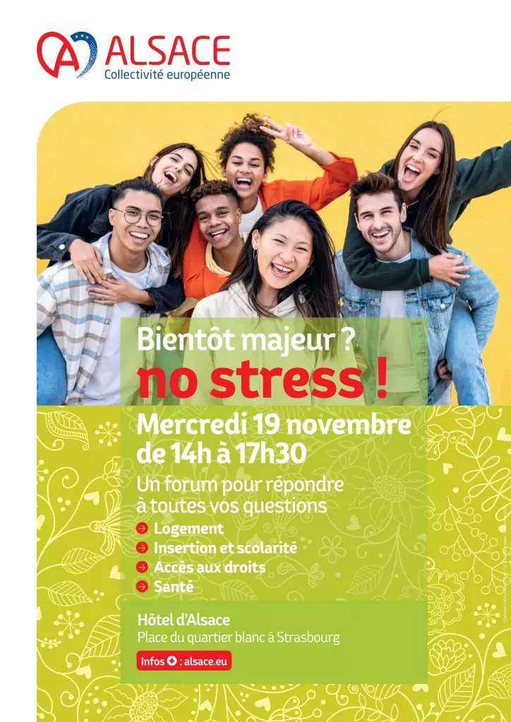 Affiche forum jeunes majeurs 2025 de la Collectivité Européenne d'Alsace